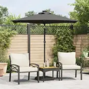 Garden Parasol with Steel Pole Umbrella Sunshade Outdoor Patio Beach vidaXL