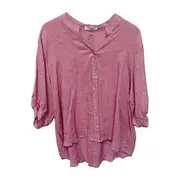 Worthier Women's Aurora Linen Top - Rose