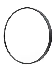[La Bella] Round Aluminum Frame Wall Mirror 80cm in Black