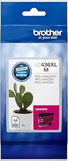 brother Genuine LC436XLM High-Yield Ink Cartridge, Magenta, Page Yield Up to 5000 Pages, (LC-436XLM) for Use with: MFC-J4440DW, MFC-J4540DW, MFC-J4340DW XL