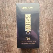 Olight i16 Brass Keychain Flashlight NEW 16th Anniversary