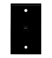 Ethernet Wall Plate CAT6 1-Port Single Gang Keystone Network Female F/F Black