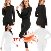 Women's Thermal Underwear Sets Base Layer Top & Bottom Set 2 PCS Pyjamas Winter