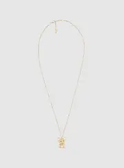 GUESS Gold Crystals Teddy Charm Necklace
