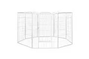 Pawz 40" Double Door Pet Crate With Divider White