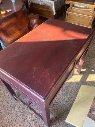 阿公的舊情人 古董 早期 書桌 檜木 掌櫃桌 含一個椅子
