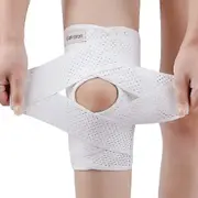 Knee Braces With Side Stabilizers For Meniscal Tears Knee Pain Acl Mcl Arthritis Injury Recovery Breathable Adjustable Knee Braces - White XL