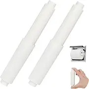 Toilet Paper Holder Roller Replacement, 2Pcs 6.5inch Plastic Toilet Paper Spring Rod Toilet Tissue Holder Replacement Spindle Replacement Rod fits Extra Large Bathroom Tissue Rolls (White)