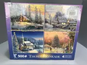 Thomas Kinkade 4 in 1 Multi Pack Puzzles 500 Piece CEACO NEW Sealed