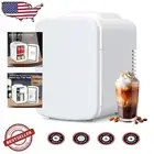 Versatile 4L White Mini Fridge - Portable Warmer & Cooler for Skincare & Food