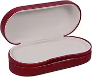 [JEWEDECO] Double Eyeglass Case Compact Multi Compartment PU Organizer for Travel Durable Hardshell Storage Box for Sunglasses and Glasses Stylish Eyewear Holder Frame