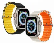 {For Apple Watch} Dual colour silicone Ocean Loop Band Strap 38/40/42/44/45/49mm