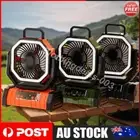 Camping Fan with LED Lantern Battery Operated Oscillating Fan for Fishing Picnic