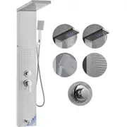 VEVOR Shower Panel System, 5 Shower Modes, LED Shower Panel Tower, Rainfall, Waterfall, 2 Body Massage Jets, Tub Spout, Handheld Shower Head with 59"