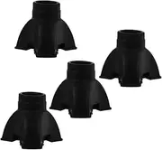 Anneome 4pcs Hiking Pole Replacement Tips Rubber Feet Anti-slip Design Triangular Cane Pads for Safe Walks