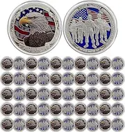 CHURYUML 50Pcs Military Challenge Coins Bulk Veterans Day Gifts Thank You for Your Service Military Appreciation Gifts for Men Women Navy Army Veterans Honor Coin