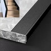 Stair Nosing Edge Trim Stair Nosing Stair Profile Width, Waterproof Stair Nosing Aluminum Stair Corner Profile-Protection, Easy to Install, Multi-Level Threshold Bar