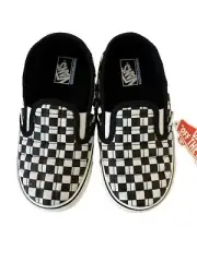New With Box Vans Checkerboard Slip-on Youth Boys Size 3
