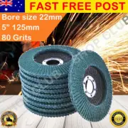 40x 5" 125mm 80 GRIT FLAP DISCS WHEELS ZIRCONIA ANGLE GRINDER GRINDING SANDING