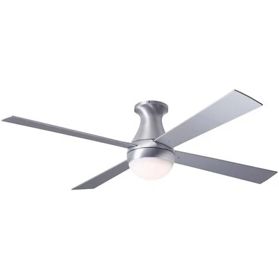 Modern Fan Ball Brushed Aluminum 42" Flush Mount Ceiling Fan