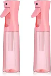 Arstech Multi-Purpose Spray Bottle (2 Pack, 300ml, Pink, Plastic) - Continuous Fine Mist Spray for Hair, Plant, Cleaning