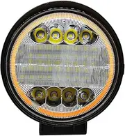 ALAGPNPMZH 72W 4inch 6000K LED Bar White Light With Yellow Halo Round Led Work Lights Drl 12v 24v For Car SUV Trucks Fog Lamp Lamp assembly