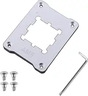 CPU Holder AM5 Anti-Bending Contact Frame with 4Pcs Screws & 1x Screwdriver & 1x Heat Dissipation Corrective Anti-Bending Fixing Frame 2.95x2.2inch (Silver)