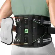 Rakiie Lumbar Back Brace with Removable 3D Pad Adjustable Lower Back Pain Rel...