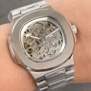 Skeleton Square 40mm NH70 Sapphire Glass Back 10ATM Automatic Mechanics Watches