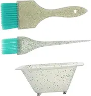 Ipetboom 1set Hair Dyeing Brush Set Mixing Bowl Professional Hairdressing Accessory for Salon and Home Use Comfortable Grip for Easy Application for Color Tinting and Treatment