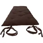 Twin Japanese Floor Rolling Mattress, Cotton Shiki Futon Mat 3 x 39 x 80 Brown