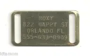 Small Brass Slide Fits 5/8" Wide Collar Strap Harness Pet Dog Cat Custom ID Tag