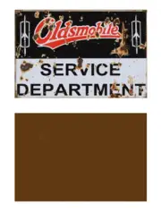 1:24 1:25 SCALE OLDSMOBILE SERVICE WEATHERED METAL SIGN GARAGE DIORAMA LAYOUT 14