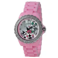 在飛比找蝦皮購物優惠-Ed Hardy 全新正品 粉紅色手錶 施華洛世奇水鑽 骷髏