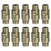 10pcs Leather Cord End Clasp 4mm Hole Magnetic Cord End Caps, Bronze