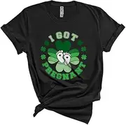 [Generic] I Got Pregnant, Amazing St. Patrick's Day Pregnancy Announcement, Shamrock Shape Family Unisex T-Shirt