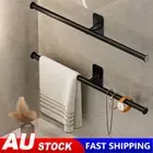 Towel Rail Racks Wall Hanging Robe Hooks Bathroom Jewellery Organiser Shelf AU