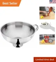 Heavy-Duty 18/10 Stainless Steel Funnel - Ideal for Canning & Preserving