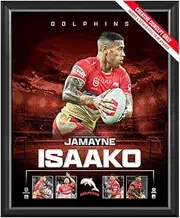 Jamayne Isaako Dolphins Official NRL Player Print Framed