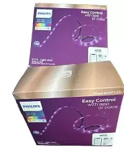 Philips 6.5 ft Smart LED Light Strip 20W Tunable WiFi Full Color 1600 Lm WiZ 2pk