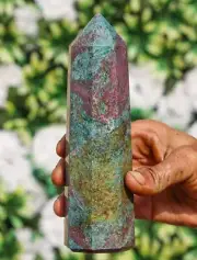 Large 195MM Pink Ruby Apatite Rubijn Stone Rubin Stone Healing Chakra Tower
