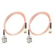 RG316 Coaxial Cables SMA Male to BNC Male - 2Feet / 2Pcs