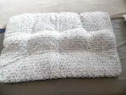Washable Dog Crate Bed-Reversible-Plush Dog Bed-35"x23"-Grey