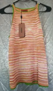 NWT Vtg Missoni Tank Top, Chevron Print Rayon Blouse Size 42 NOS Bella 17406