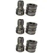 MTM Hydro Stainless Steel Garden Hose Quick Connect and Plug Set 3x3