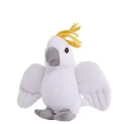 Pocketkins Eco Cockatoo Bird soft plush stuffed toy 5"/13cm Wild Republic