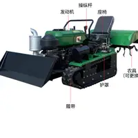 在飛比找蝦皮購物優惠-【新品上新】家用新款履帶式拖拉機農用柴油多功能水田兩用旋耕機