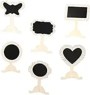 GOOHOCHY 6Pcs Blackboard Standing Message Board Creative Desktop Writing Board for Home Cafe and for Drawing Memo and Advertising Use