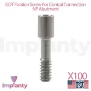 100x GDT Fixation Screw For Conical Connection Prosthetic Narrow Platform (NP)