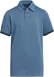 [adidas] Boy's Piqué Polo Shirt (Little Kids/Big Kids) Blue Rush MD (10-12 Big Kids)